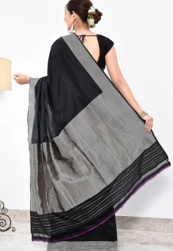 Banarasi Pure Katan Silk Handloom Saree in Black