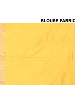 Banarasi Pure Katan Silk Handloom Saree in Mustard