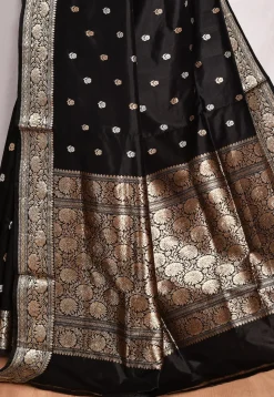 Banarasi Pure Katan Silk Saree in Black