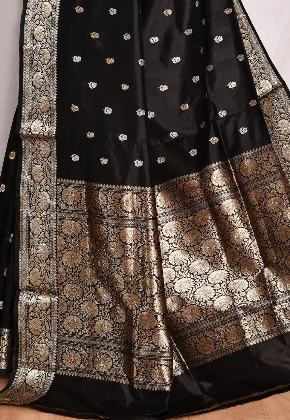 Banarasi Pure Katan Silk Saree in Black