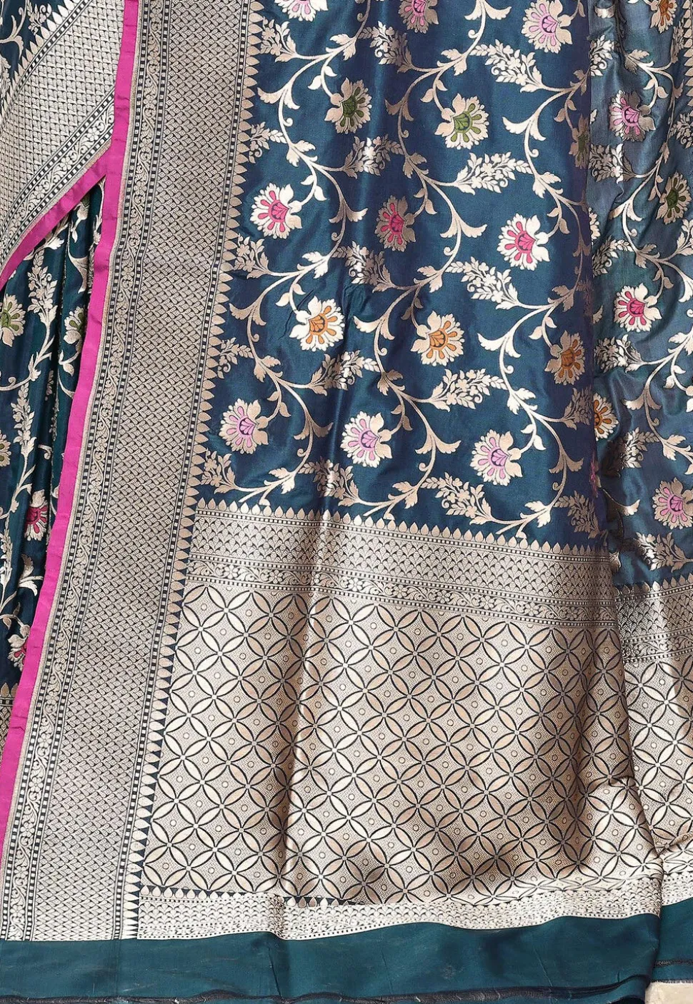 Banarasi Pure Katan Silk Handloom Saree in Blue