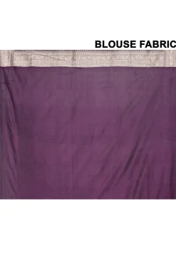 Banarasi Pure Katan Silk Handloom Saree in Dark Purple