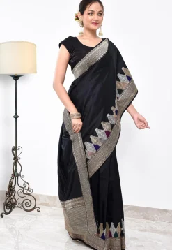 Banarasi Pure Katan Silk Handloom Saree in Black