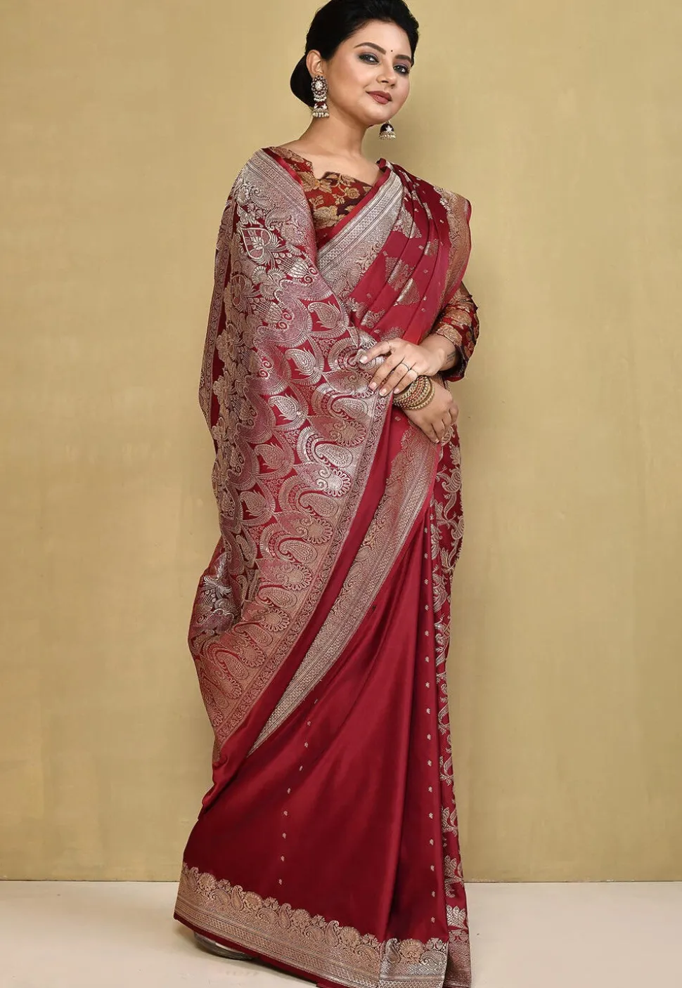 Banarasi Pure Silk Saree in Red