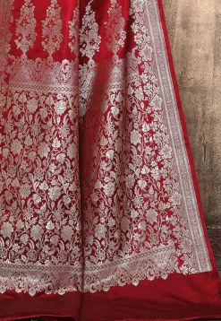 Banarasi Pure Silk Saree in Maroon