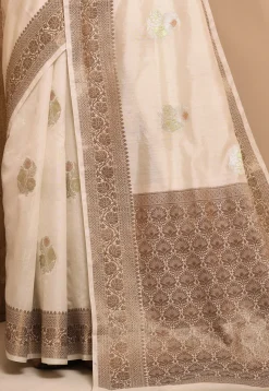 Banarasi Pure Silk Saree in Cream