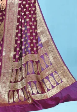 Banarasi Pure Silk Saree in Magenta