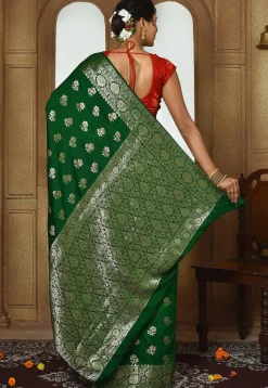 Banarasi Pure Silk Saree in Green