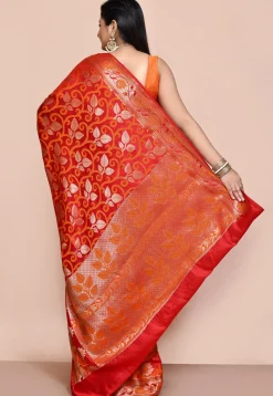 Banarasi Pure Silk Saree in Red