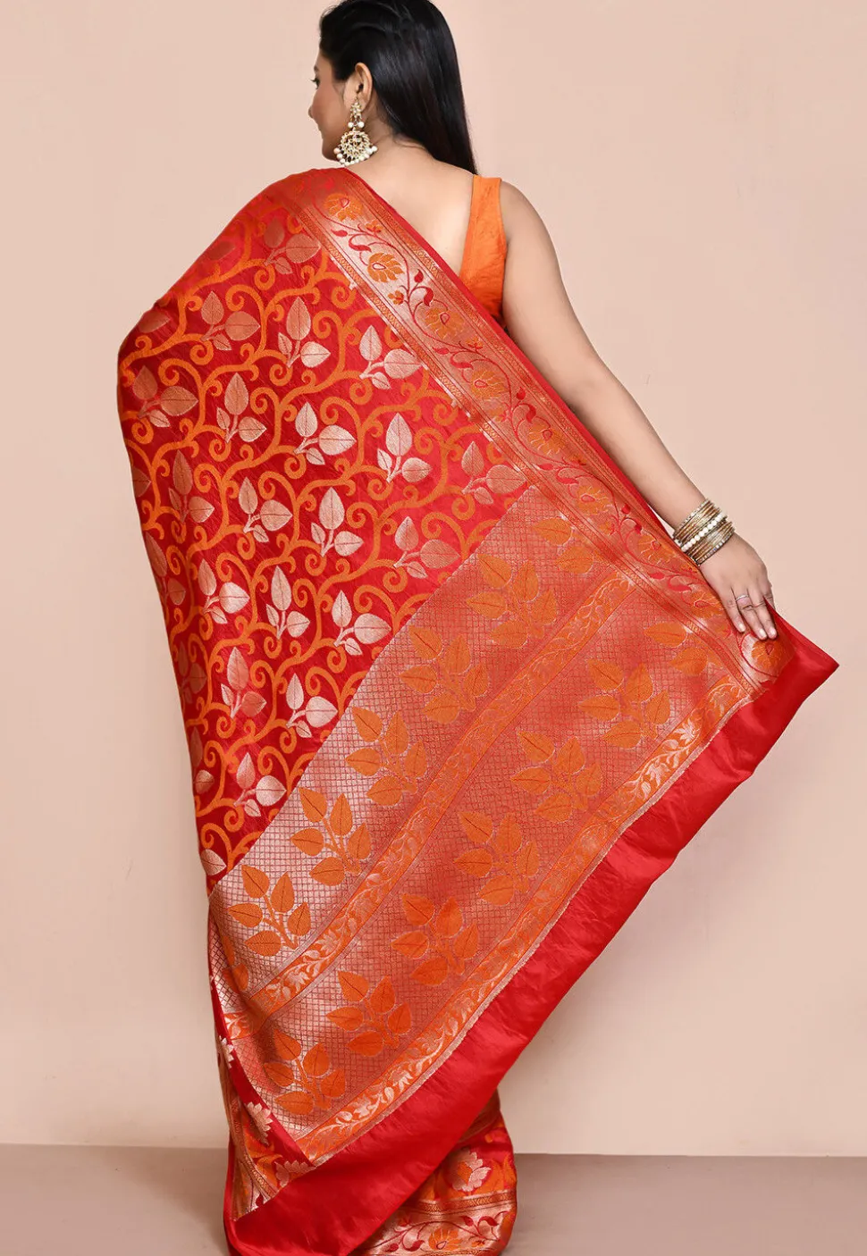 Banarasi Pure Silk Saree in Red