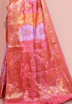 Banarasi Pure Silk Saree in Multicolor