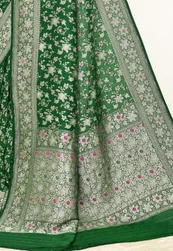 Banarasi Pure Silk Saree in Green