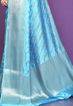 Banarasi Pure Silk Saree in Sky Blue