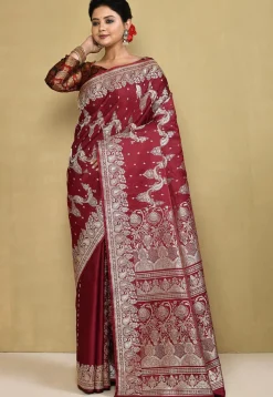 Banarasi Pure Silk Saree in Red