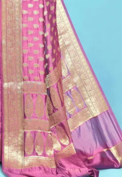 Banarasi Pure Silk Saree in Pink
