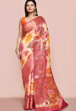 Banarasi Pure Silk Saree in Multicolor