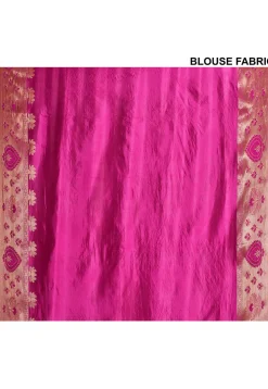 Banarasi Pure Silk Saree in Magenta