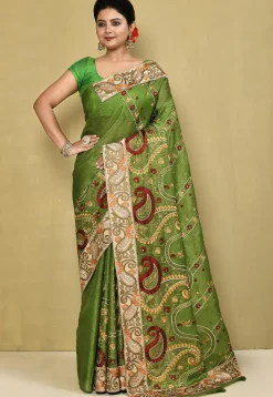 Banarasi Pure Silk Saree in Green