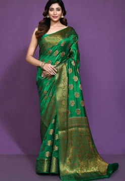 Banarasi Pure Silk Saree in Green