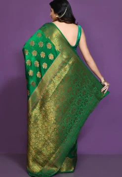 Banarasi Pure Silk Saree in Green