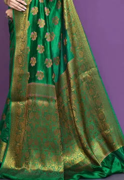 Banarasi Pure Silk Saree in Green