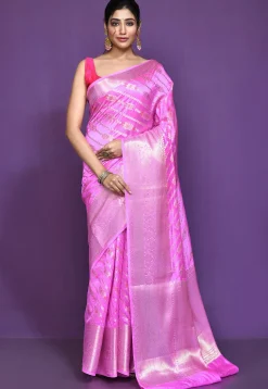 Banarasi Pure Silk Saree in Pink