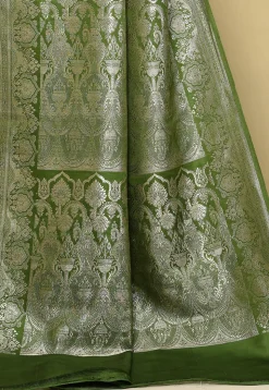 Banarasi Pure Silk Saree in Green