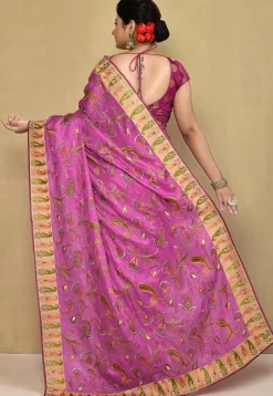 Banarasi Pure Silk Saree in Pink