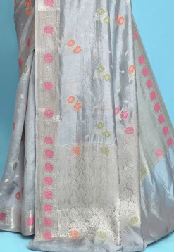 Banarasi Pure Silk Saree in Grey