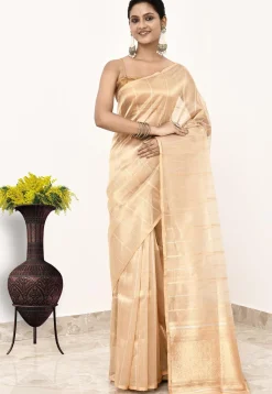 Banarasi Pure Tissue Silk Handloom Saree in Golden