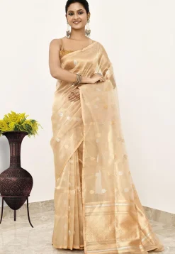 Banarasi Pure Tissue Silk Handloom Saree in Golden