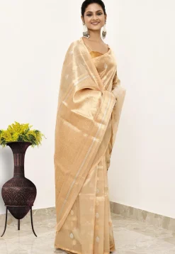 Banarasi Pure Tissue Silk Handloom Saree in Golden