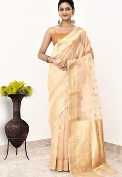 Banarasi Pure Tissue Silk Handloom Saree in Golden