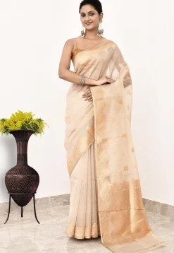 Banarasi Pure Tissue Silk Handloom Saree in Golden