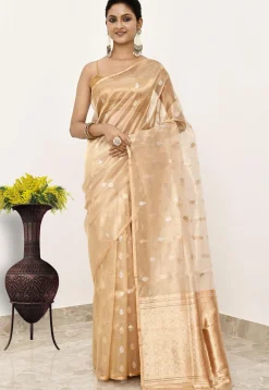 Banarasi Pure Tissue Silk Handloom Saree in Golden
