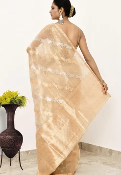Banarasi Pure Tissue Silk Handloom Saree in Golden