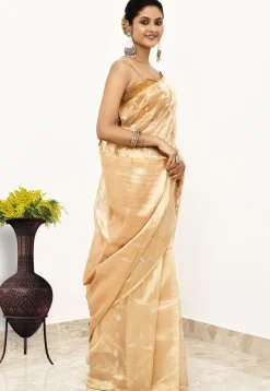 Banarasi Pure Tissue Silk Handloom Saree in Golden