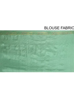 Banarasi Pure Tussar Silk Saree in Teal Green