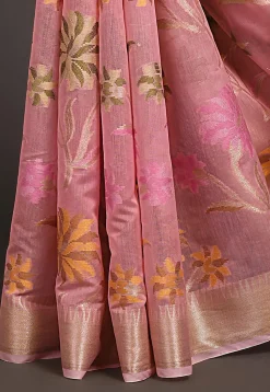 Banarasi Saree in Baby Pink