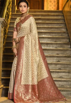 Banarasi Saree in Beige