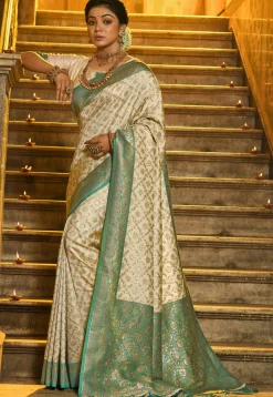 Banarasi Saree in Beige