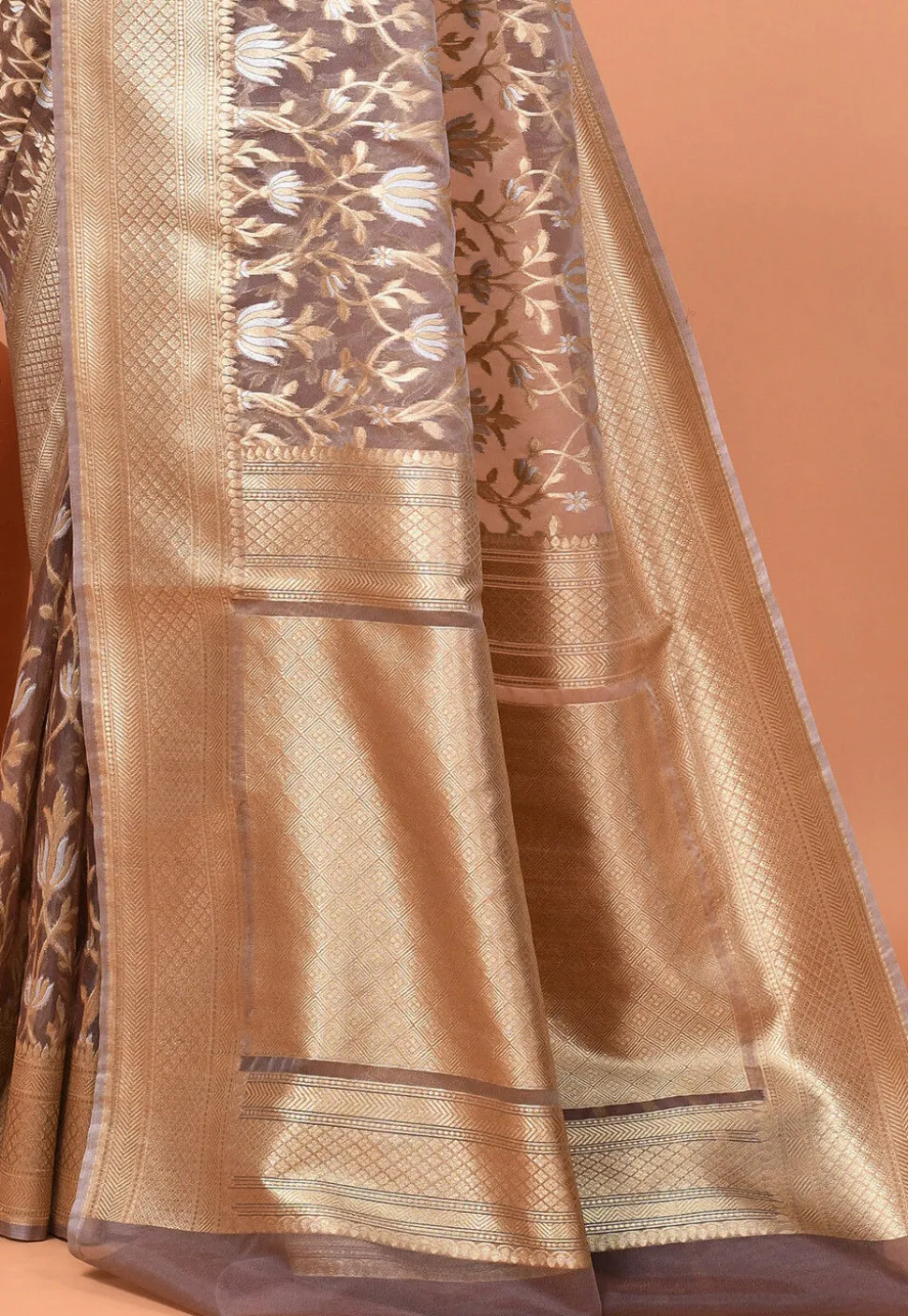 Banarasi Saree in Brown