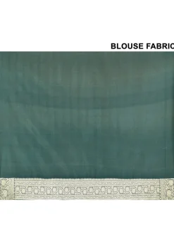 Banarasi Saree in Dark Green