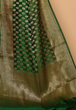 Banarasi Saree in Dark Green