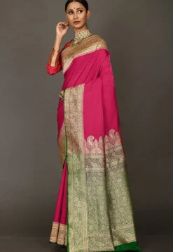 Banarasi Saree in Fuchsia