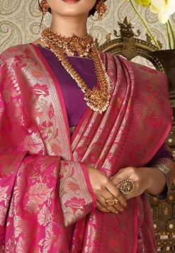 Banarasi Saree in Fuchsia