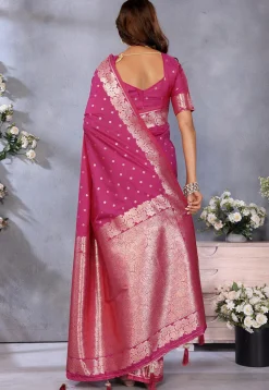 Banarasi Saree in Fuchsia
