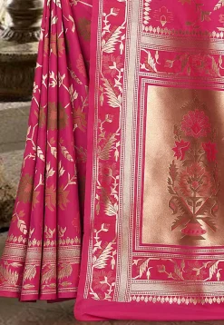Banarasi Saree in Fuchsia