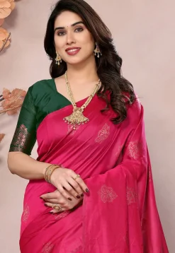 Banarasi Saree in Fuchsia