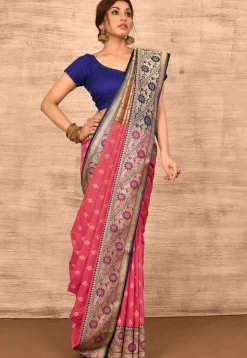 Banarasi Saree in Fuchsia